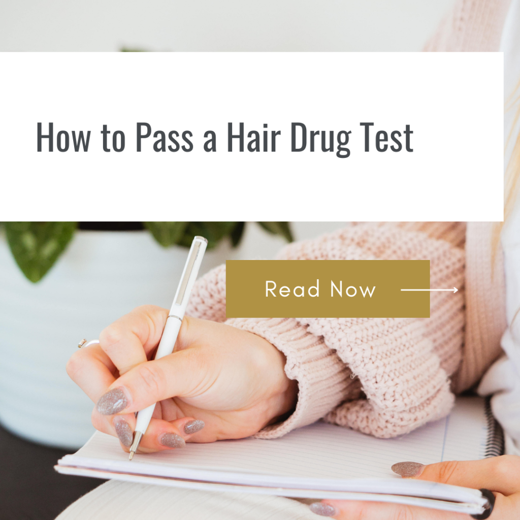 an image of blog post on how to pass a hair drug test