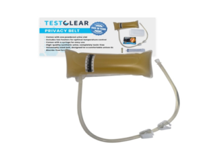 an image of testclear powdered urine with belt