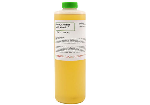 a bottle of Upass synthetic urine as obtained from Amazon